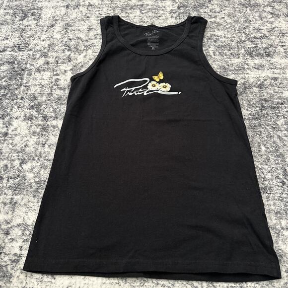 Small Primitive Skateboarding Mens Shirt Lot, Black Tank Top Floral, Angel Black - Picture 7 of 9